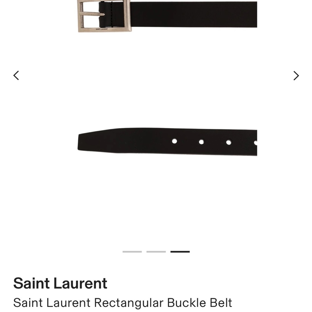 Saint Laurent Rectangular Buckle Belt - Picture 3 of 3